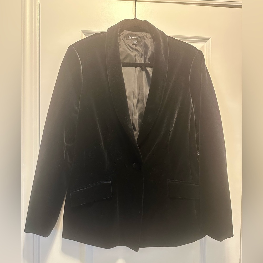 NWT INC velvet blazer large petite
